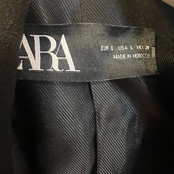 Zara Black Blazer with Gold Buttons - Picture 2 of 3